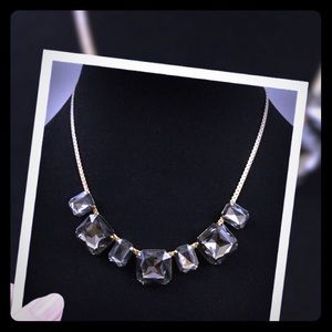 Smoky Grey Crystal Statement Necklace